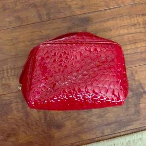 Red makeup bag